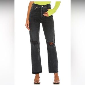 AGOLDE 90s Pinch Waist High Waist Straight‎ Leg Distressed Jeans Size 27